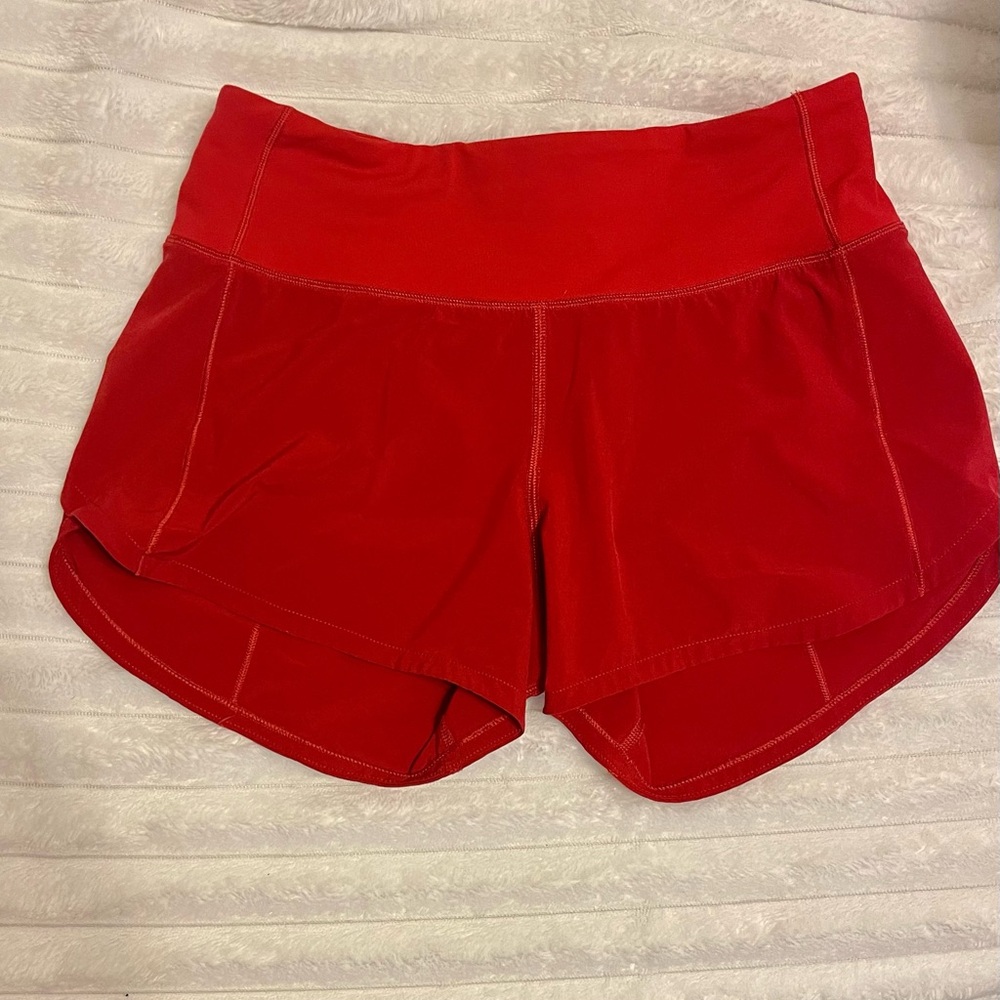 Lululemon midrise speed up shorts size 2